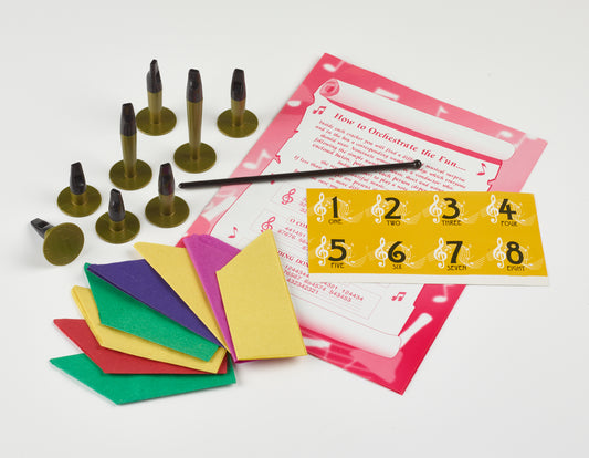 8 Dekorative Cracker mit lustigen musikalischen Inhalten für die Dinnerparty.