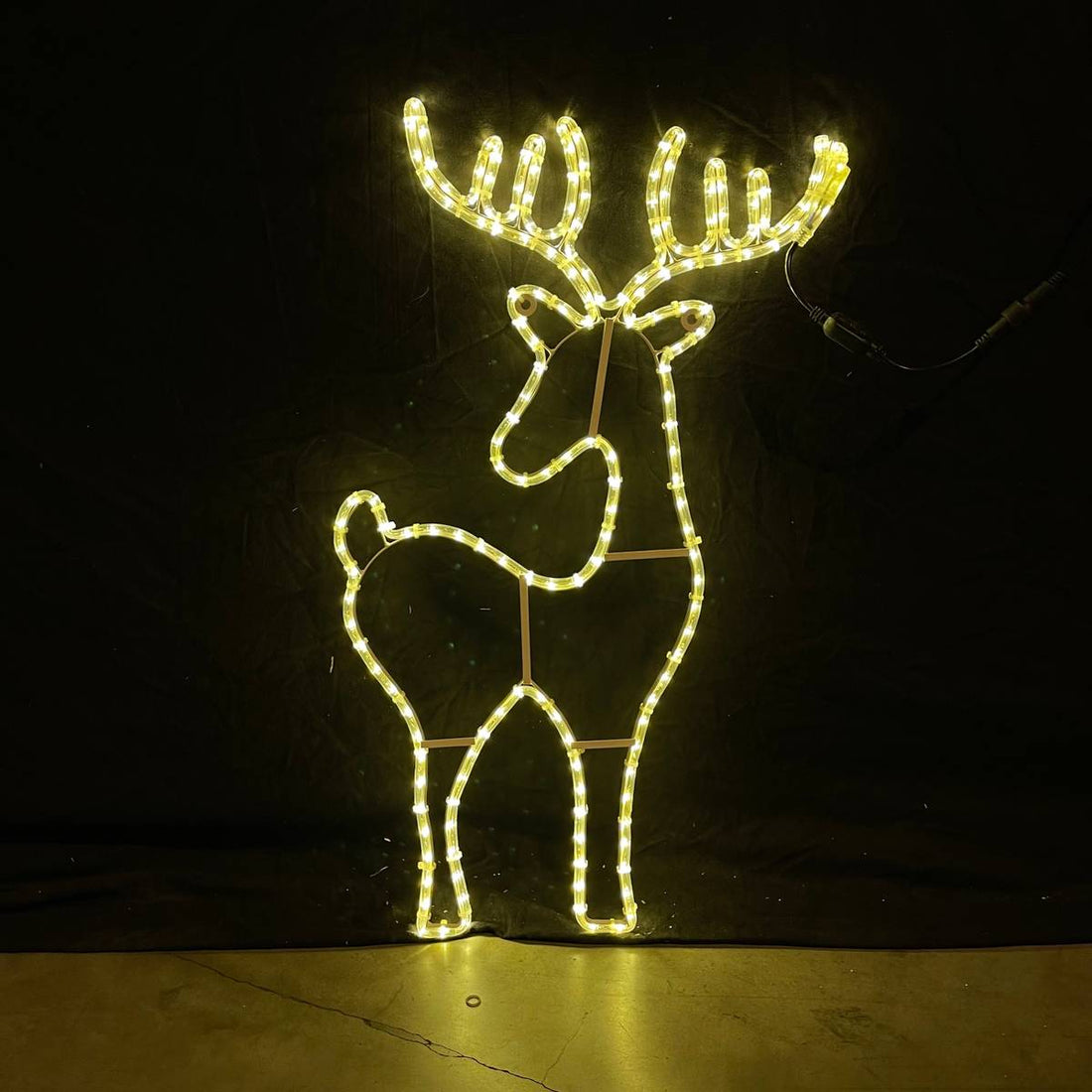 Warm white LED reindeer figure for outdoor Christmas lighting