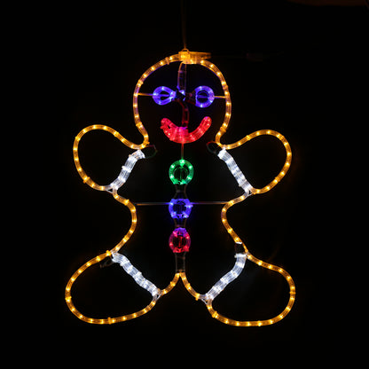 Lebkuchenmann - Weihnachtslicht für den Außenbereich - 90x110 cm