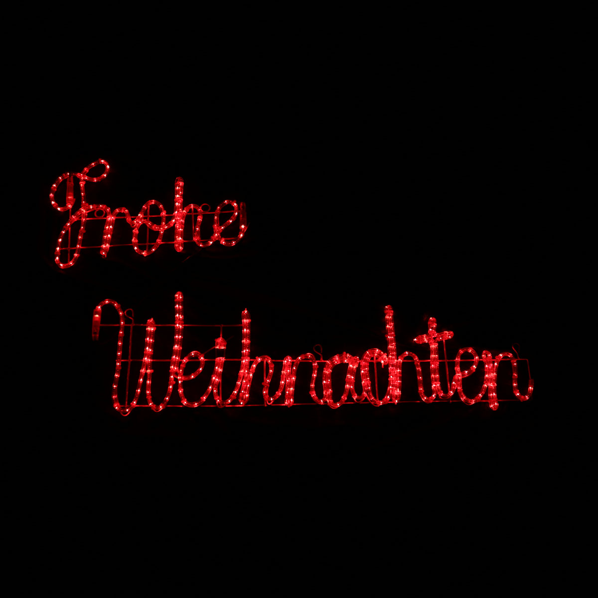 Frohe Weihnachten LED-Schild 35 × 173 cm – Rot – Santa's Light Shop