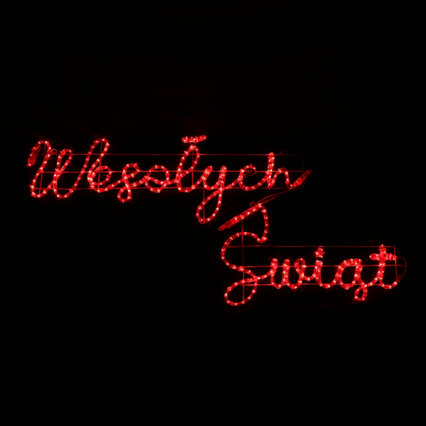 LED-Schild Wesołych Świąt - 44x173cm - Außenbereich Weihnachtslichter