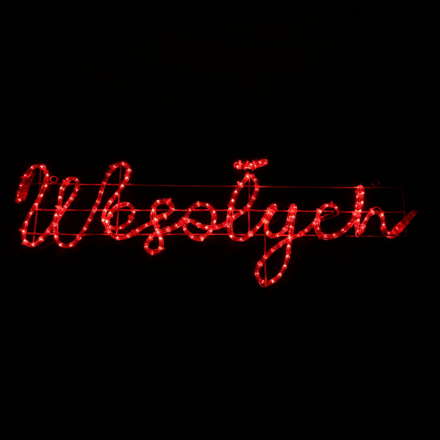 LED-Schild Wesołych Świąt - 44x173cm - Außenbereich Weihnachtslichter