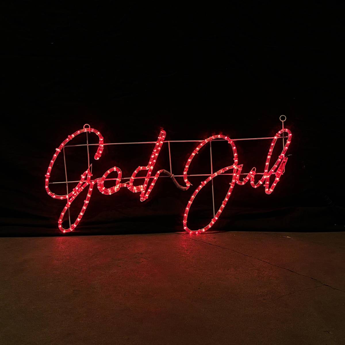 God Jul – LED-Schild mit wechselnden Farben – 115 x 55 cm