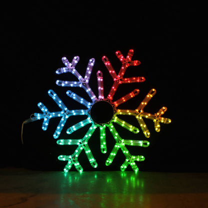 Weihnachten <tc>Schneeflocken</tc> 55x55cm mit Fernbedienung und Smart LED